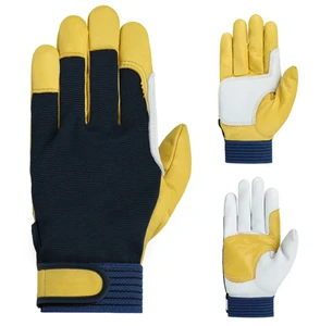 Sports Safety Protection Leather Men's Driving Grinding Welding Gloves Light-Duty Mechanic Sheepskin Reinforced Thumb Flexible