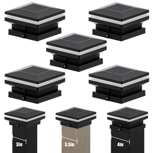 Good Quality Modern Outdoor IP54 Waterproof Outdoor Solar Lamp Lighting Waterproof Rgb Led Garden Gate Pillar Light Outside