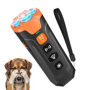 3 Ultrasonic Dog Anti Bark Control Deterrent Device Outdoor Handheld 49 Feet Powerful Dog Repellent Device With LED Flashlight