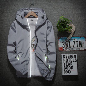 2025 Factory Hot Sale Black Reflective Jacket Plus Size Wind Breaker Sports Jacket Custom Men's Jackets Custom Logo