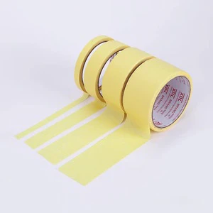 50m Customized Large Roll Crepe Paper Pressure Sensitive Rubber Adhesive Heat-Resistant Car Masking Tape