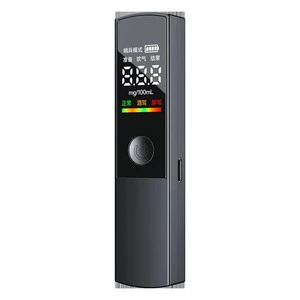 Professional Portable GaoX A808 Black High Precision Semiconductor Alcohol Tester LED Display Breathalyzer 0-200mg/100mL Lithium