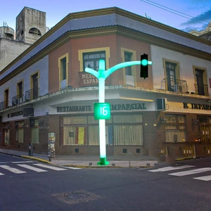 Factory Price RGB 16color Changing Solar Landing Traffic Light