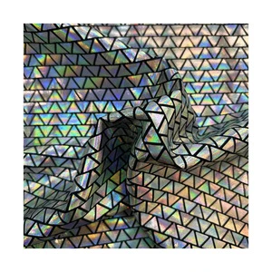 Siyuanda Garment Printing 82%Polyester 18%Spandex Fantasy Color Elastic Reflective Fabric