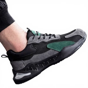 Men's Labor Protection Safety Shoes Anti-smashing Anti-piercing Steel Toe Lightweight Anti-slip Wear-resistant EVA Outsole