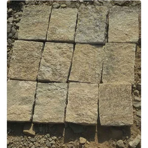 Eco-Friendly Yellow Brown Cobble Stone 100% Natural for Parking Lots and Driveway Paving – Best Price