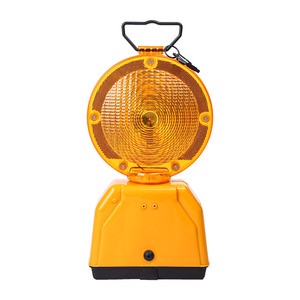 Amber Traffic Road Signal Steady On/ Flashing Construction Rotating Block LED Warning Light With Handle