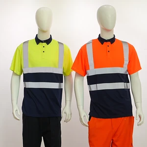 Quick Dry Reflective Strips Worker Workwear Road Traffic Industrial Construction Mining Coal Mining Work Wear Hi Vis Shirts