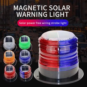 High Bright LED Strobe Traffic Lights Magnetic ABS PC Solar Road Spike Flashing White Lights Car Safety Traffic Warning