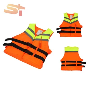 SIKE Reflective Oxford Cloth Life Jacket with Buoyancy Foam for Flood Control Boating Drifting Sea Fishing Rescue