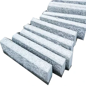 Wholesale Good Quality Grey Granite Curbstone Kerbstone Apply for All Sides Natural Split Slabs Kerbstone