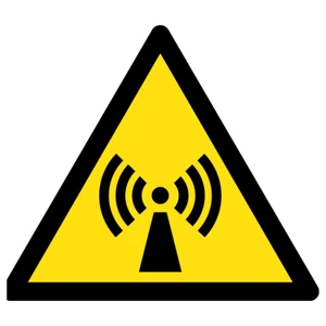 350mm Aluminum Non-Ionizing Radiation Warning Traffic Sign Made In Italy