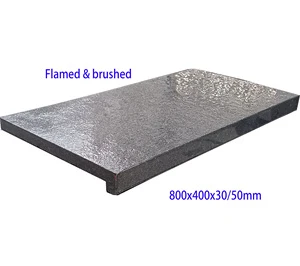 Modern G654 Dark Grey Granite Outdoor Anti-Slip Kitchen Swimming Pool Staircase Park Coping Stone Tile Big Slab Custom Fit