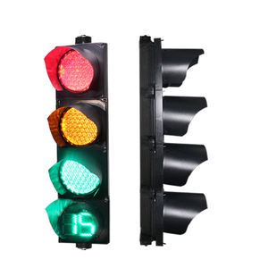 Arrow Green Yellow Red PC Material Engineer Grade Solar and Mains Powered LED Traffic Lights for Crossroads
