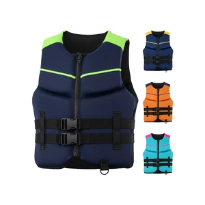 Custom Lightweight Life Jacket PFD For Adults EPE & PVC Foam Neoprene Life Vest Adjustable Water Sport Marine Float Jacket
