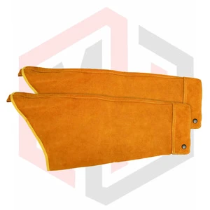 Premium Quality Leather Welding Sleeves Arm Protection Workwear Safety Anti-static 7 oz 14 Inch Wholesale Price OEM Service