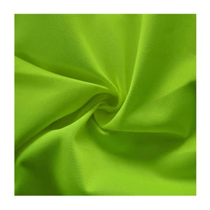 100% Polyester Reflective Warp Knitted EN20471 High Visibility 120gsm Peach Skin Fabric Yellow Orange Fluorescent for Safety Bag