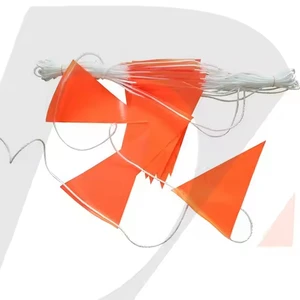 Double-Sided Reflective Tear-Resistant Waterproof Red Safety Flag for Roadway Use Traffic Warning Product