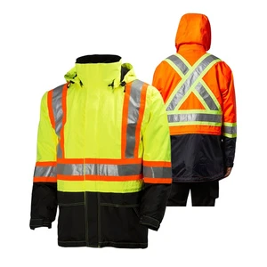 Hot Sale Supply Enhanced Jacket Waterproof Hivis Reflective High Visibility Men's Custom Construction Clothing Hi Vis Workwear