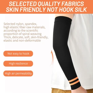 Custom Happy Men's Full Sleeve Nylon Arm Sleeves Graduated Compression UV Protective Quick Dry Cycling Summer Sports Made China