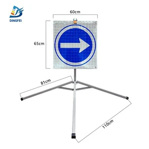 UK Reversible Keep Left or Right PVC Provisional Traffic Sign