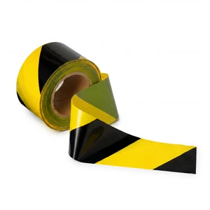 PE PVC Bright 75mm 600ft Florescent Yellow Caution Barricade Route Marking Warning Tape Roll