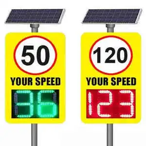 Factory LED Display Portable Traffic Signs Speed Detector Solar radar Speed Limited Sign Speed radar Sign