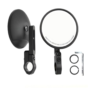 Weatherproof and Anti-corrosion Motorcycle Side Rearview Mirror, with Standard 8/10 mm Threads and Replaceable Lens Accessories