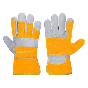 Customized Leather Winter Hand Protection Working Gloves Men Anti Slips Cotton Lifting Hand Welding Work Gloves Manufacturer