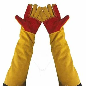 Long Split Leather Welding Glove Cuff Welder Protective Soldering Gloves High Quality Professional Welding Gloves on Cheap Price