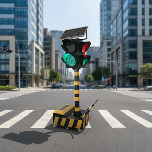 Red Yellow Green Color LED Traffic Light Flashing LED Warning Light Solar Traffic Light