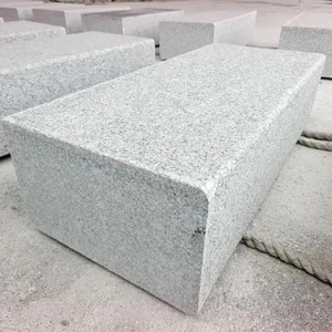Factory G654 Sesame Grey Granite Kerbstone Flamed Finish Dark Grey Curb Stone for Road