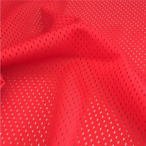 Polyester Warp Knitted Jersey Fabric Lightweight Breathable High Visibility Fluorescent Mesh for Reflective Safety Vest