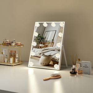 Custom Wholesale 3 Colors Modes Touch Sensor Switch White Black Led Bulb Vanity Makeup Mirror With Light