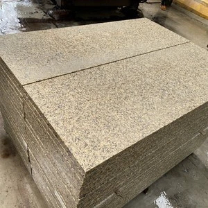 Natural Feldspar Flamed-surface Ice-crack Pattern Paving Slabs Golden Hemp Litchi-finish Sesame White Curb Stones Garden Stone