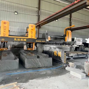Automatic Stone Edge Profile Machinery Marble Gantry Router Curb Cutting Dual Beam CNC Profiling Machine