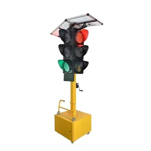 LED Solar Moveable 300mm Full Ball Traffic Light New York US Standard Traffic Signal Light With Pmma Fresnel Lens