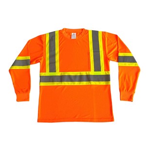 Factory Wholesale ANSI Class 3 Waterproof Customized Logo Long-sleeved Round-neck High-brightness Reflective Safety Clothes