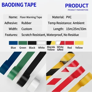 Safety Tape, Hazard Marking, PVC Warning, Crosswalk Strip, Workshop Signs, Caution Stickers