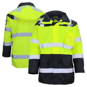 Hi-Viz Full Sleeve Safety Reflective Vest 100% Cotton/Polyester LED Flash Waterproof Customizable Logo Workwear for Road