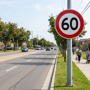 Customized Round Aluminum Reflective Speed Limit Traffic Sign High Visibility Road Safety Aluminum Road Sign Board