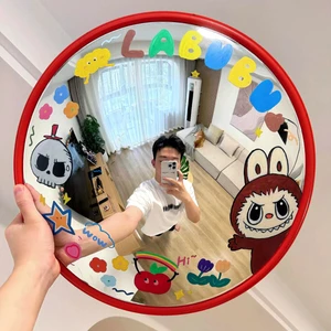Professional 55cm PC Convex Mirror Round Shape 180 Viewing Angle Indoor Decor For Construction Site