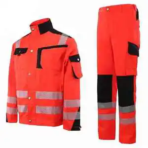 2024 High Visibility Construction Safety Suit Factory Custom Wholesale Long Sleeve Reflective Clothing