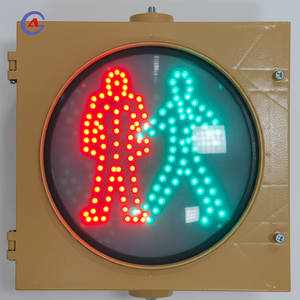 300mm LED IP65 Solar Mains Powered Pedestrian Crossing Traffic Light Red Stop Green Walk Signal High Visibility Road Safety
