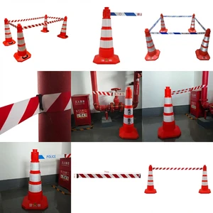 Hot Selling Collapsible Traffic Road Cone With Warning Caution Tape High Gloss Reflective Isolation Safety Cone
