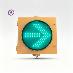 High Durability Red Arrow LED Traffic Light Head Solar Mains Powered For Road Construction Warning Industrial Depot Entrance