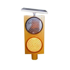 Double Solar Blinking Yellow Traffic Light Road Warning System with Fast Solar Flash Traffic Light