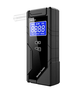 Portable Digital Display Fuel Cell Alcohol Tester 0.00-0.40% BAC Detection AAA Battery Powered 50 Test Records for Personal