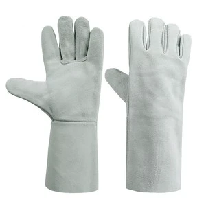 Heat Resistant Long Hand Leather Tig Welding Gloves for Welder Workers