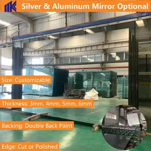 Cheap Large 2440*1830 Silver Hotel Rectangular Mirror Aluminum Glass Sheet Wall Mirror 3mm 4mm 5mm Mirror Glass